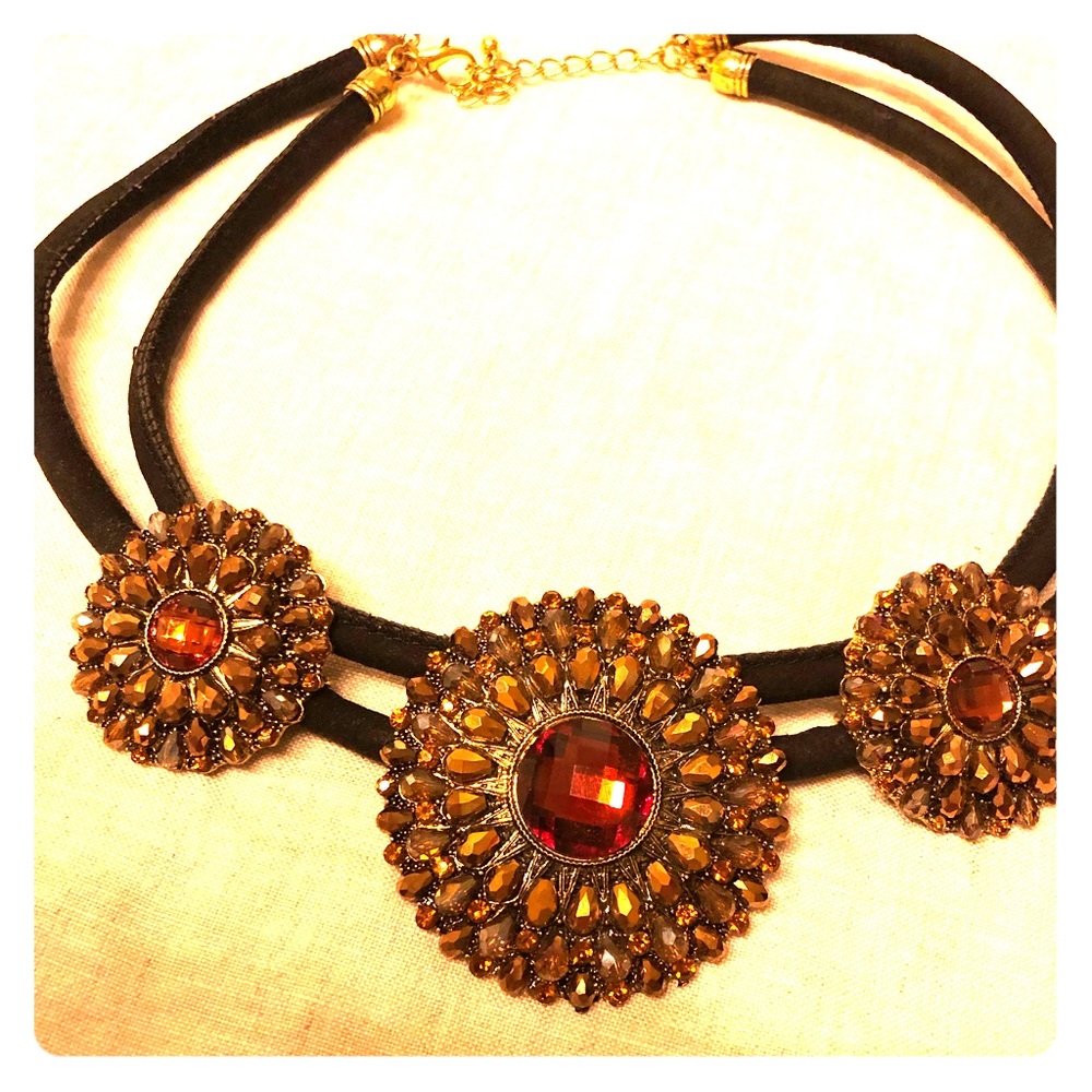 Vintage, citrine, Statement Necklace